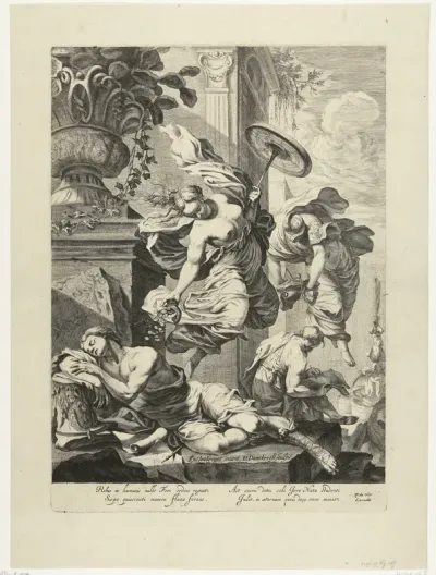 Allegorische voorstelling met Fortuna en Wetenschap