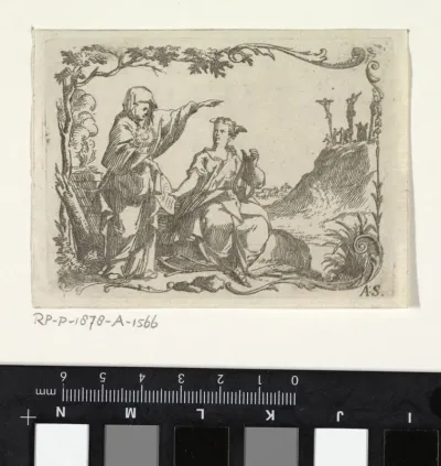 Allegorische voorstelling met Geloof en Poëzie