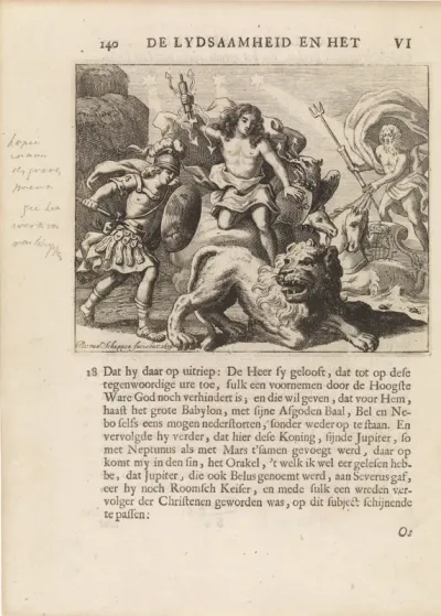 Allegorische voorstelling met Jupiter, Neptunus en Mars