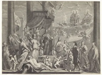 Allegorische voorstelling met keizer Ferdinand III