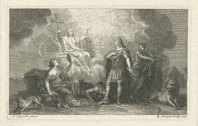 Allegorische voorstelling met Lodewijk, dauphin van Frankrijk