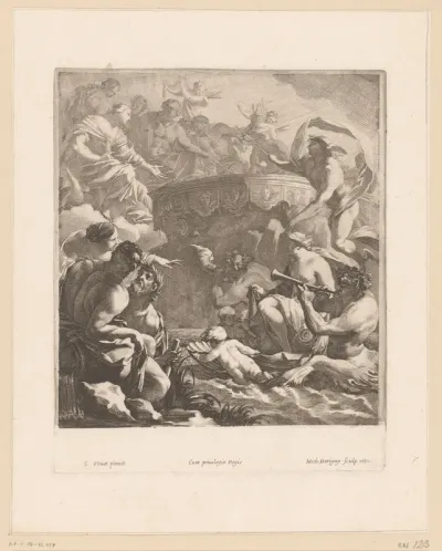 Allegorische voorstelling met Mercurius als boodschapper