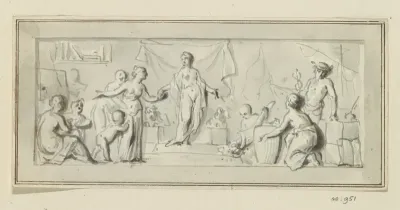 Allegorische voorstelling met Mercurius