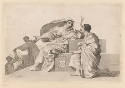 Allegorische voorstelling, mogelijk op de liefdadigheid
