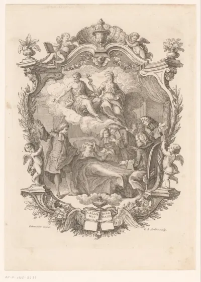 Allegorische voorstelling over de geneeskunde