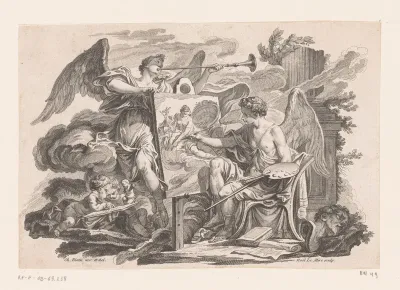 Allegorische voorstelling over de Schilderkunst
