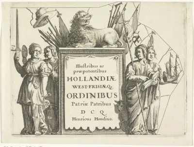 Allegorische voorstelling over de Staten van Holland en West-Friesland