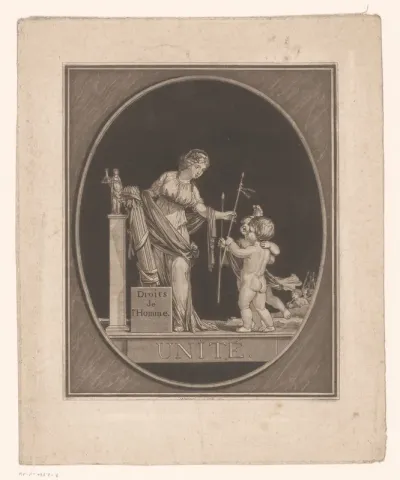 Allegorische voorstelling over eenheid
