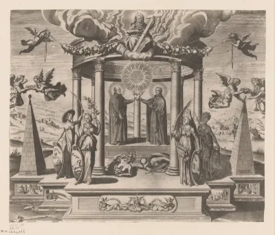 Allegorische voorstelling ter ere van de Jezuïeten zendelingen