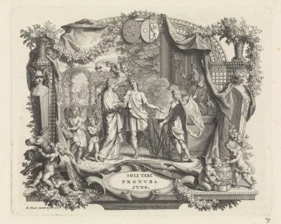 Allegorische voorstelling ter gelegenheid van het huwelijk van Adriaan Maten en Maria van Vollenhoven