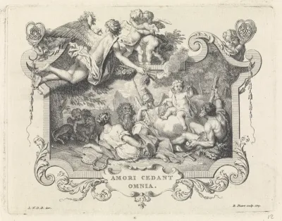 Allegorische voorstelling ter gelegenheid van het huwelijk van Louis Fabricius Dubourg en zijn vrouw
