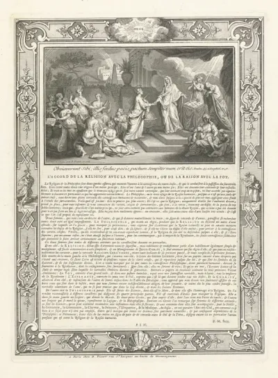 Allegorische voorstelling van de overeenkomst tussen religie en filosofie, of het geloof en de rede