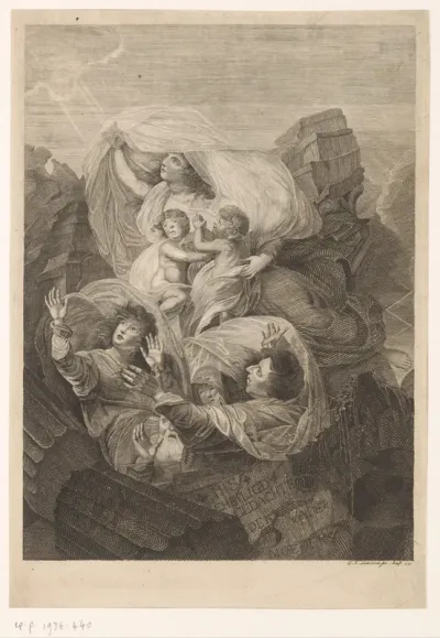 Allegorische voorstelling van familie
