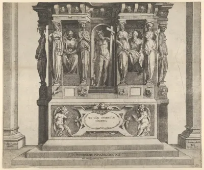 Allegory of the Christian Faith with Christ at center, holding the cross