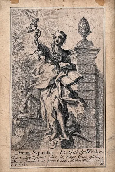 Allegory of true and false wisdom