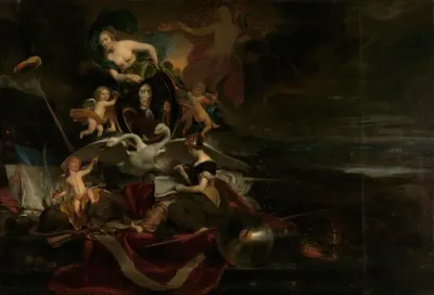 Allegory on the Dutch Raid on the Medway (1667), with a Portrait of Cornelis de Witt