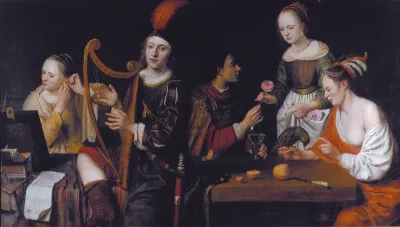 Allegory on the five senses