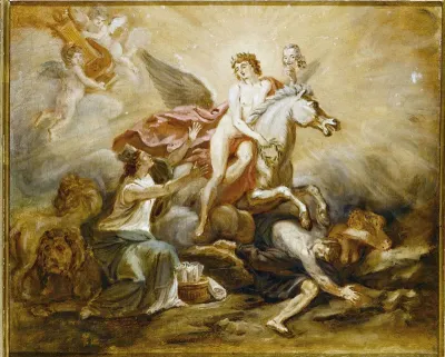 Allegory to the glory of Voltaire; aka The Apotheosis of Voltaire
