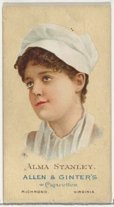 Alma Stanley, from World's Beauties, Series 2 (N27) for Allen & Ginter Cigarettes