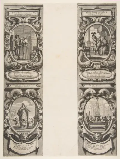 Almanach for 1639: Louis XIII and Anne of Austria entrusting the Kingdom and the Heir Apparent to the Virgin