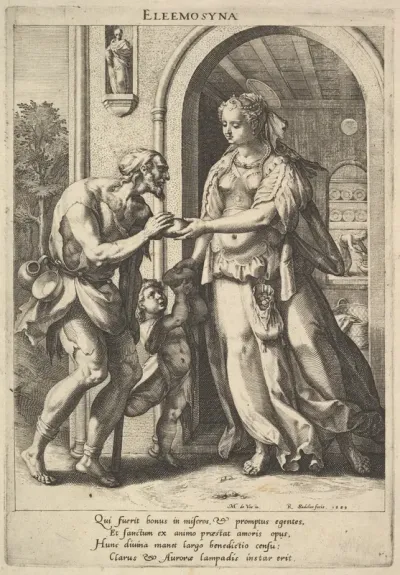 Alms-giving, from "Christian Virtues"