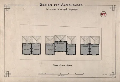 Almshouse, Salisbury: first floor plan