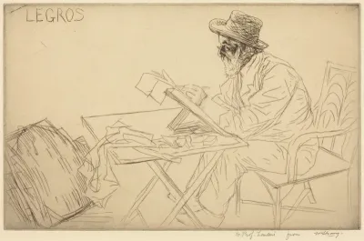 Alphonse Legros Sketching