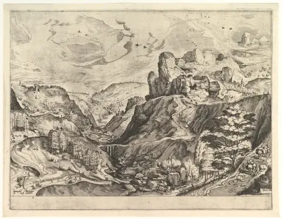 Alpine Landscape with a Deep Valley, from "The Large Landscapes"