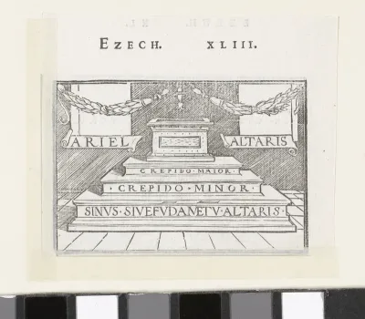 Altaar in de nieuwe tempel in visioen van Ezechiël