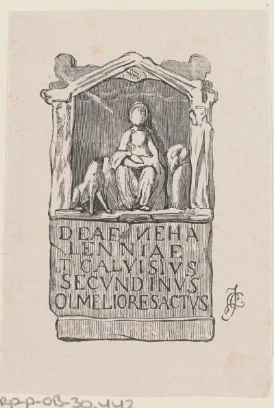 Altaarsteen uir de Romeinse Tijd van de godin Nehallennia