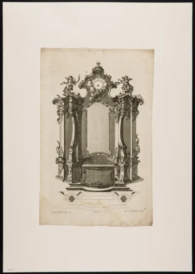 Altar with putti and rocailles