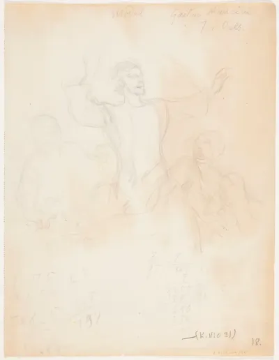 Altarpiece of Raahe Church, detail sketch