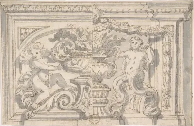 Alternate Panel Designs with Urn and Putto