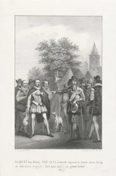 Alva noemt Egmond bij hun ontmoeting een grote ketter, 1567