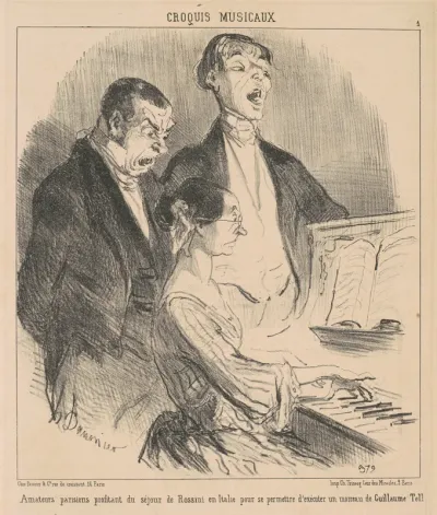 Amateurs parisiens profitant du séjour de Rossini