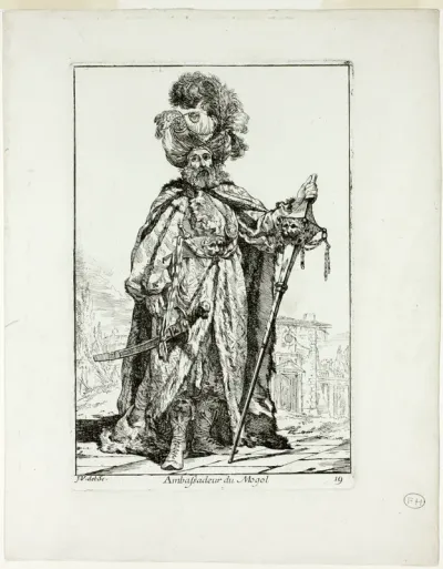 Ambassadeur du Mogol, plate nineteen from Caravanne du Sultan à la Mecque