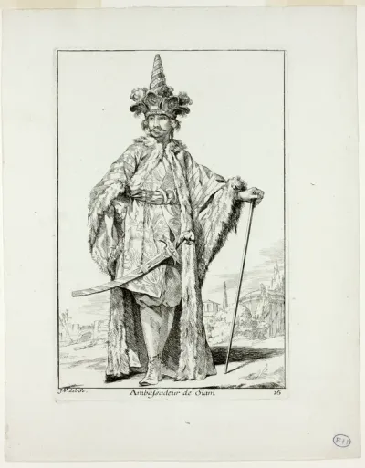 Ambassadeur du Siam, plate sixteen from Caravanne du Sultan à la Mecque