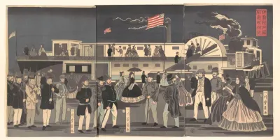 “America”: A Steamship in Transit