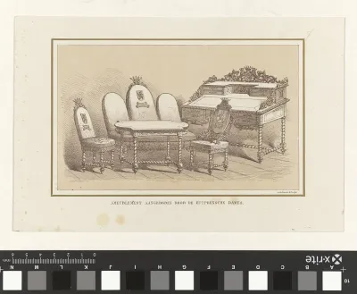 Ameublement aangeboden aan het bruidspaar door de Zutphense dames, 1878