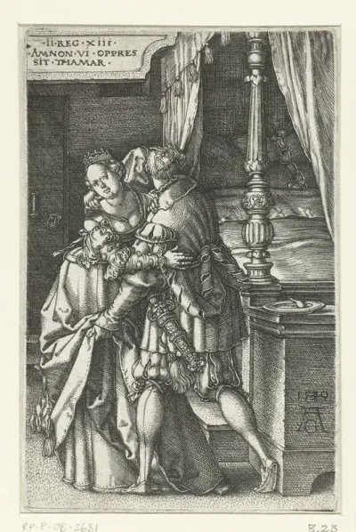 Amnon onteert Tamar