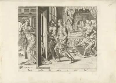 Amnon stuurt Tamar het huis uit