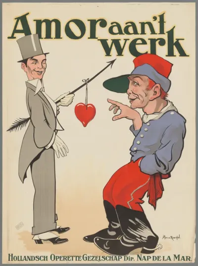 Amor aan 't werk. Hollandsch Operette Gezelschap. Dir. Nap de la Mar