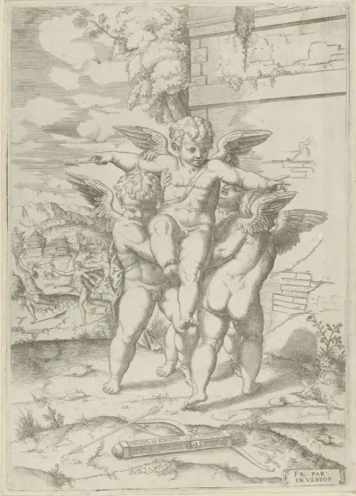 Amor en drie putti