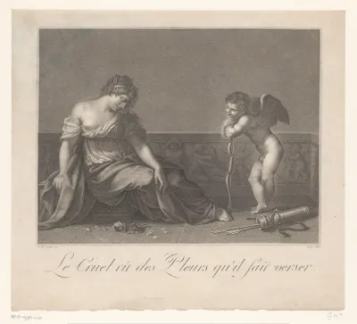 Amor lacht om het liefdesverdriet dat hij heeft veroorzaakt