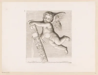Amor met pijlenkoker van Hercules