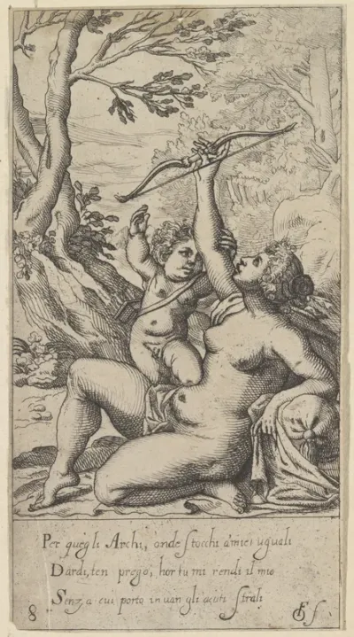 Amor vraagt aan Venus de boog