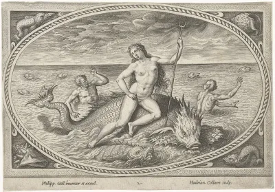 Amphitrite op een vis