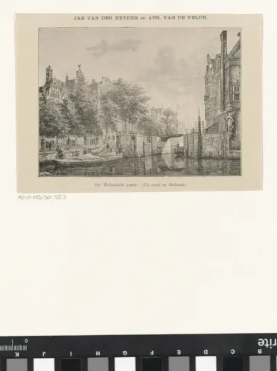 Amsterdams stadsgezicht met huizen aan de Herengracht en de oude Haarlemmersluis