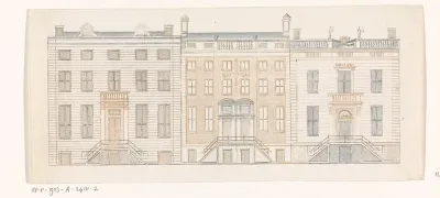 Amsterdamse grachtenhuizen aan de Herengracht 450-456