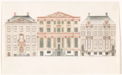Amsterdamse grachtenhuizen aan de Herengracht 466, 386 en 533-535